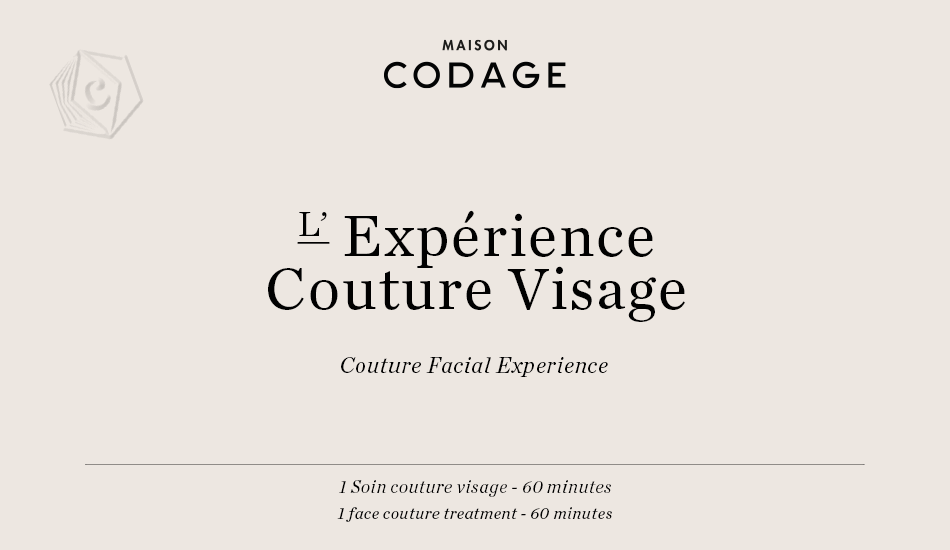 CODAGE Paris Gift Card Gift Cards Face Couture Experience | 60min eGift Card | Face Couture Experience
